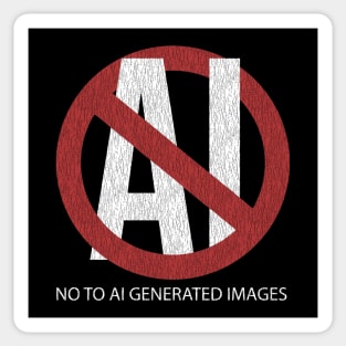 no to ai generated images logo Sticker